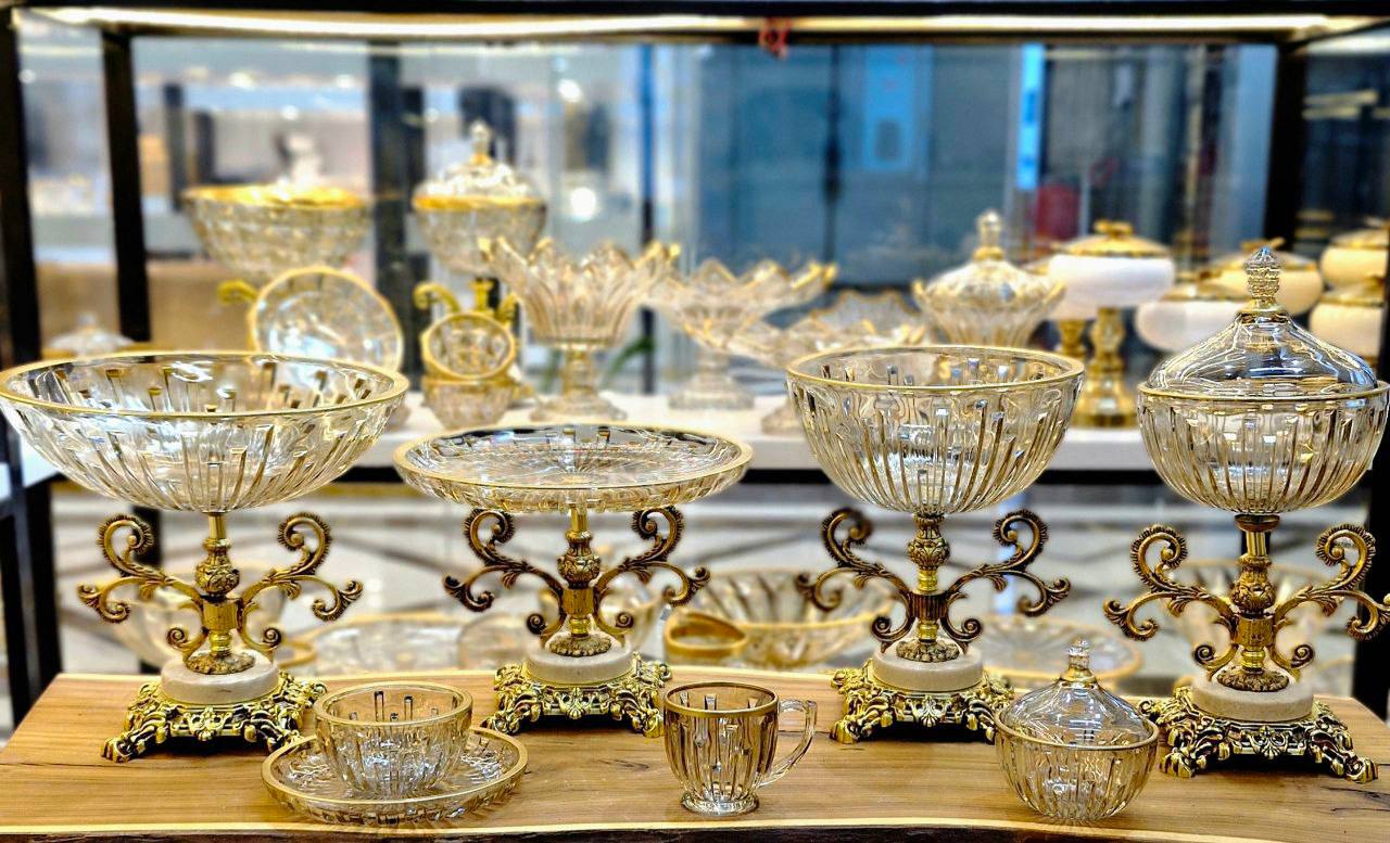 سرویس کریستال پیانو با پایه سناتور سنگی