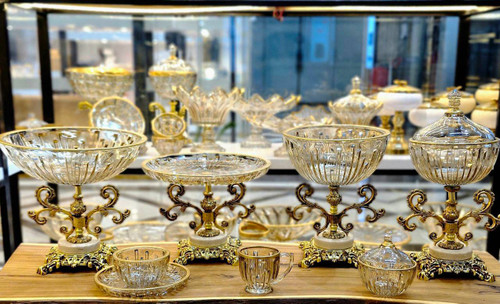 سرویس کریستال پیانو با پایه سناتور سنگی