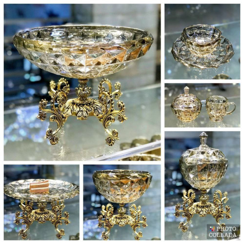 سرویس کریستال آکوامارین پایه نخل