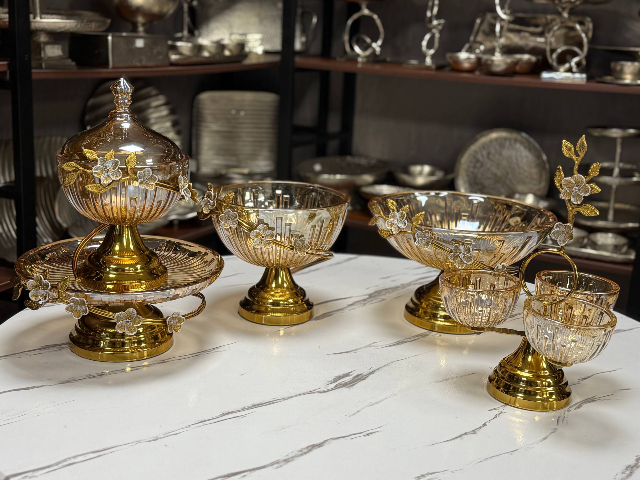 سرویس پذیرایی 5 پارچه بلور پیانو