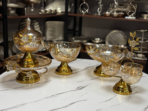 سرویس پذیرایی 5 پارچه بلور پیانو