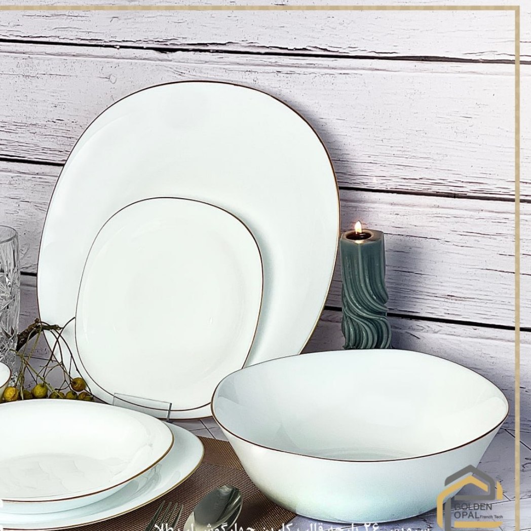 سرویس آرکوپال مربع لب طلا