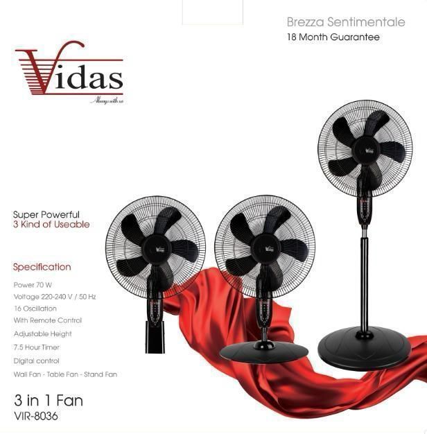 پنکه سه‌منظوره کنترل‌دار ویداس مدل VIR-8036