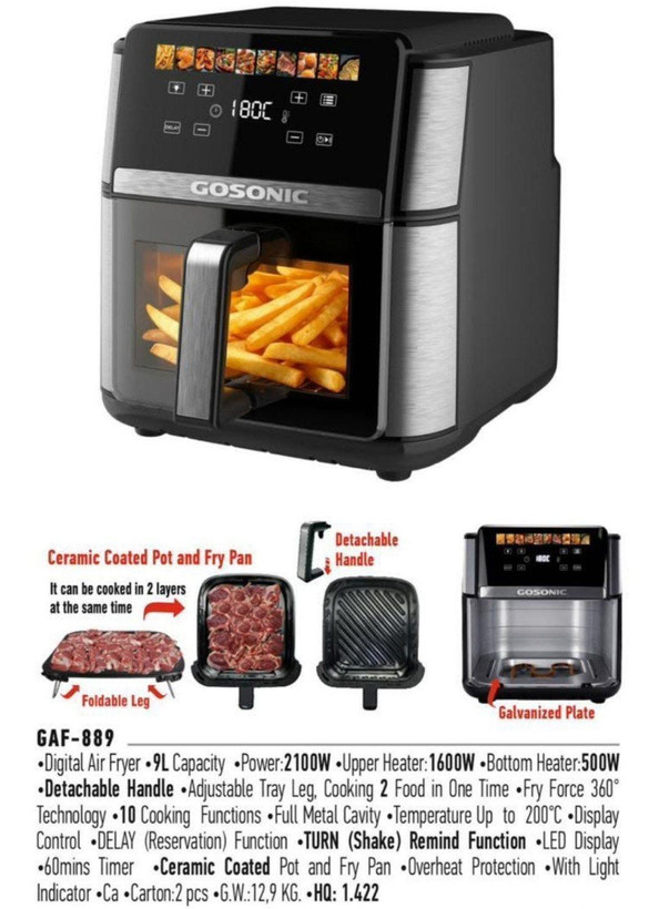🍟 سرخکن بدون روغن گوسونیک مدل GAF-889✨